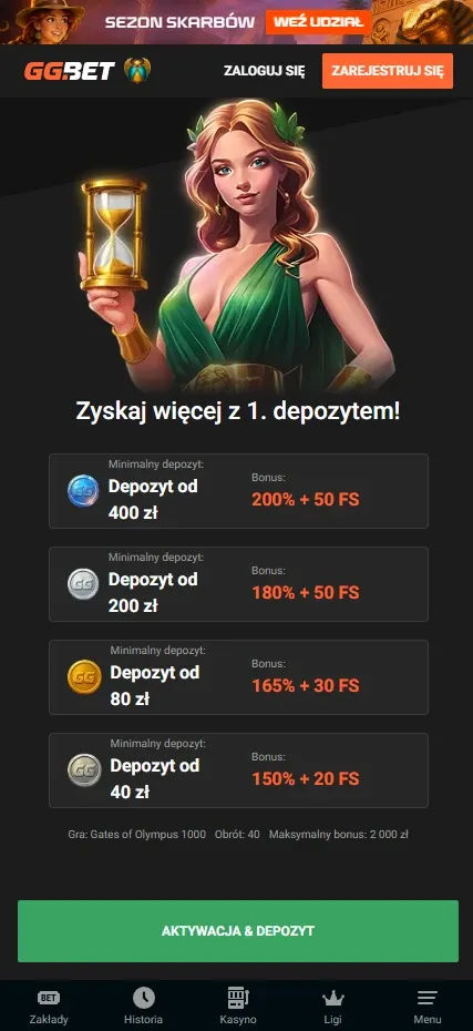 Ggbet bonus powitalny 2